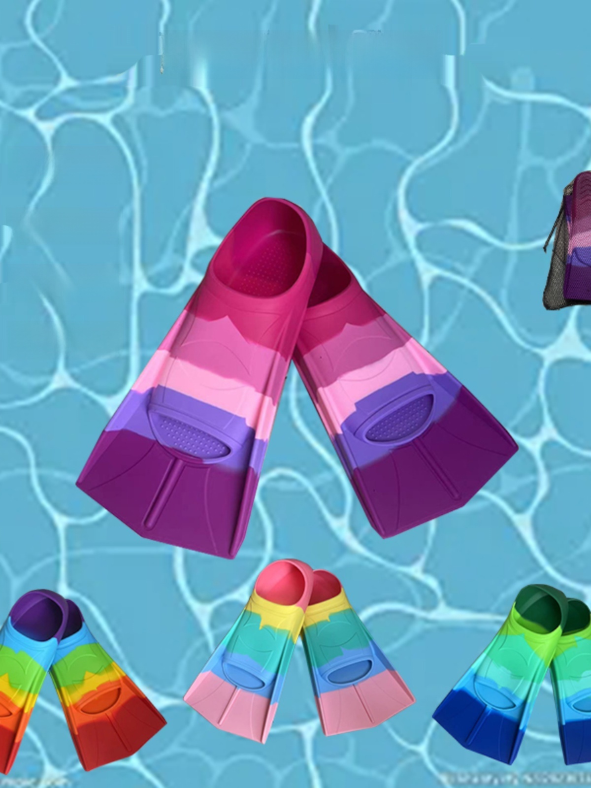 Flippers Swimming - Aletas de Natación de Silicona Unisex,