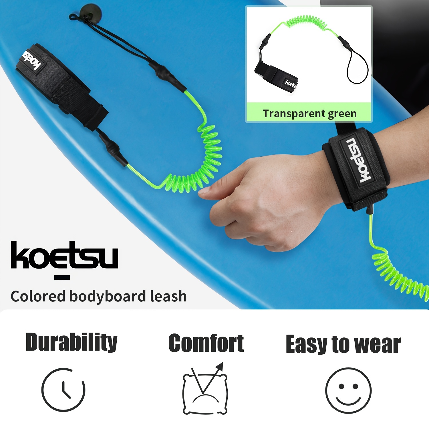 Correa para Bodyboard KOETSU,  - Surfboard Leash reseña y precio