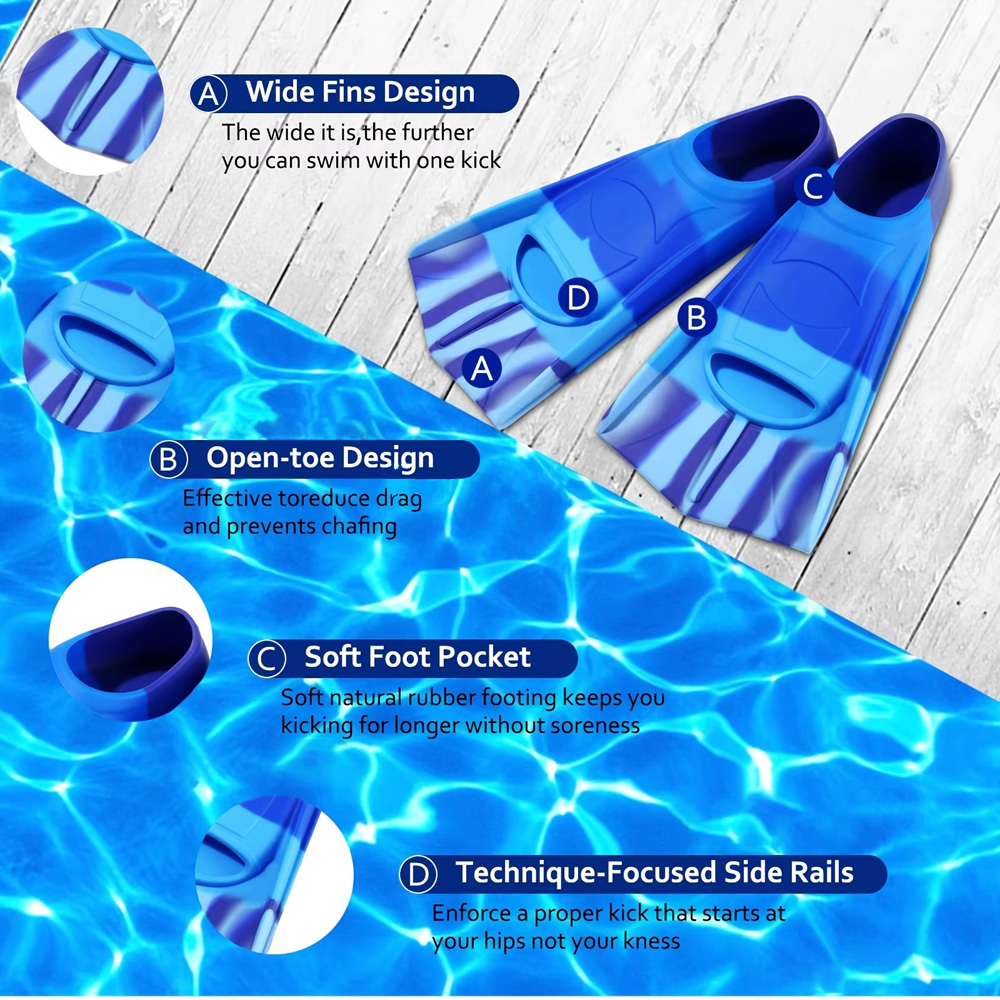 Aletas de natación de silicona - Flippers Swimming reseña y precio